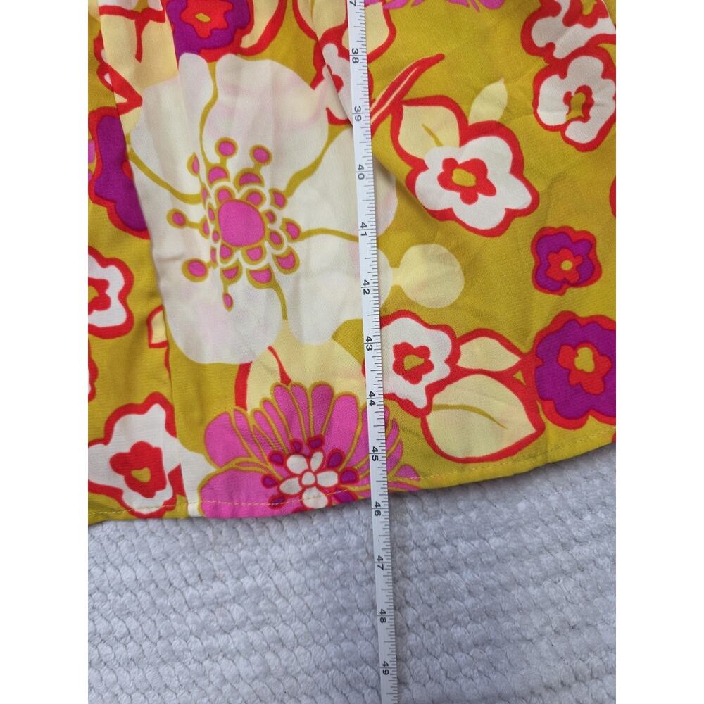 Easel Dress Womens Medium Tiered Floral Print Midi Length Boho Cottagecore - Picture 4 of 9
